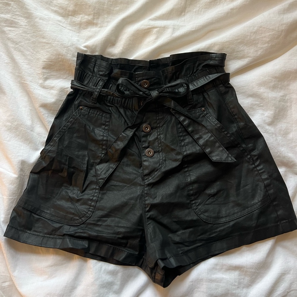 Zara Leather Shorts